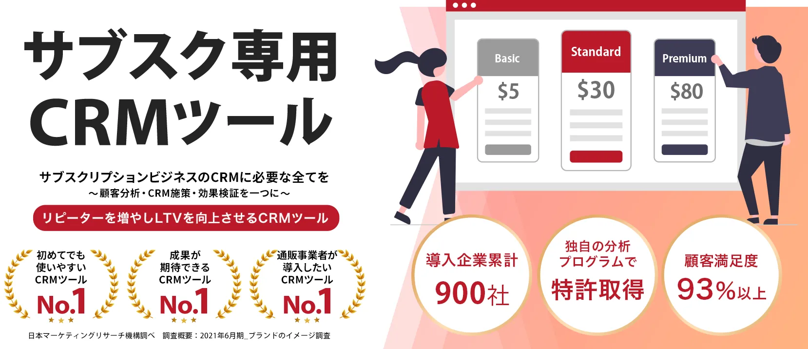 サブスク専用CRMツール